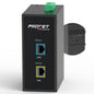 PROCET 10 Gbps Gigabit PoE++ Injector Din Rail, 60W Industrial Adapter with Wide Temp -40°F to 149°F, 6KV Surge Protection, AC/DC Input, IEEE802.3af/802.3at/802.3bt, PT-PSE105GB-AC-10