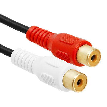 Cmple - 3.5mm Mini Plug to 2 RCA Jack Gold Plated Y Adapter, 3.5mm Male to 2 Female Jack Stereo Audio Cable