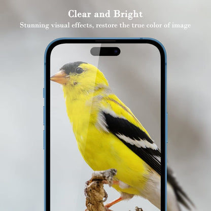 PERFECTSIGHT 2 Pack Compatible for iPhone 14 Pro Screen Protector 6.1 Inch, [ 6X Strogner ] HD Clear Premium Tempered Glass Case Friendly 9H Hardness Bubble Free Easy Installation