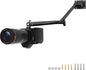 Articulating Camera Wall Moun with 1/4"-20 Threaded Compatible with DSLR/Security/Webcam/Action/LED Light/CCTV POV Camcorder Cameras,Adjustable Aluminium Alloy Arm Metal Base