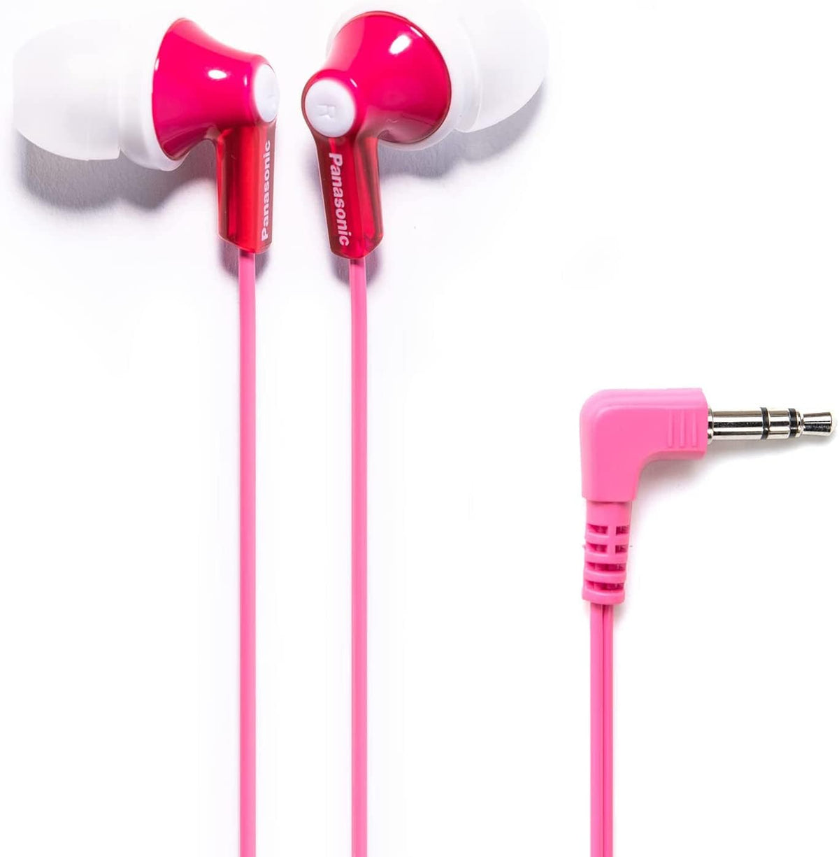 Panasonic ErgoFit In-Ear Earbud Headphones RP-HJE120-R (Red) Dynamic Crystal Clear Sound, Ergonomic Comfort-Fit