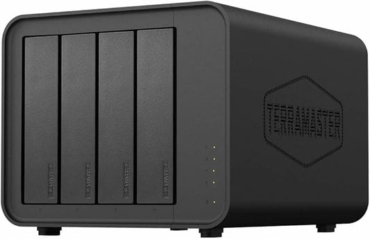 TERRAMASTER F4-424 Pro NAS Storage - 4Bay Core i3-N305 8-Core 8-Thread CPU, 32GB DDR5 RAM, 2.5GbE Port x 2, Network Attached Storage Peak Performance for Business (Diskless) Black