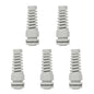 LeMotech 5Pcs NPT 1/2" IP68 Waterproof Cable Gland Flex Spiral Strain Relief Black Nylon Joint with Gaskets for 6-12mm Wire Thread