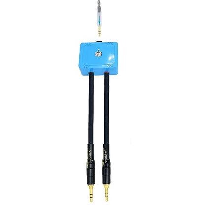 7ft Sound Channel swicher 1/8" aux Input 3.5mm Female to 2X 3.5 Output Switch Selector 2 in 1 Out R/L Stereo Audio 1 in 2 Out Stereo Audio Splitter with Phone pc Player