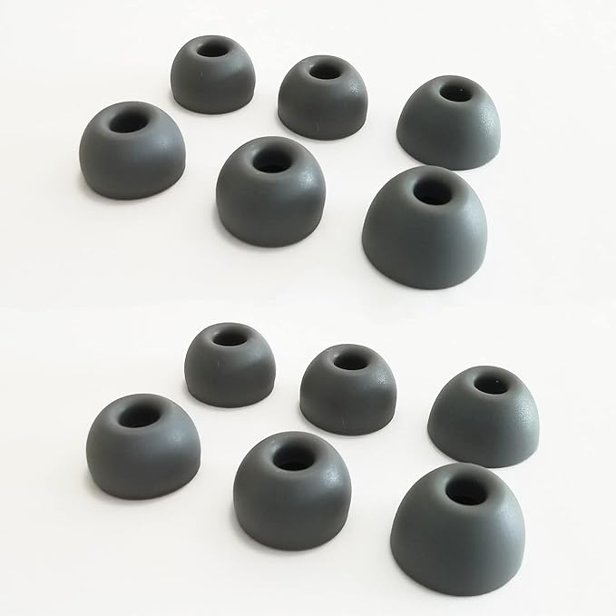 Silicone Earbuds Tips for Beats Fit Pro/Beats Studio Buds Ear Tips Replacement for Beats Earbuds 6 Pairs LMS Gray