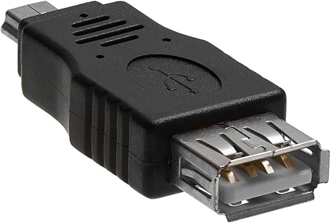 Cmple - [10 Pack Mini USB to USB Adapter Standard USB 2.0 A Female Jack to Mini B Male Plug OTG Connector Converter for Digital Cameras Tablets Dash Cams Transfer Photos to Computer