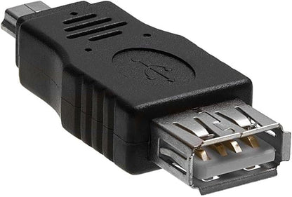 Cmple - [10 Pack Mini USB to USB Adapter Standard USB 2.0 A Female Jack to Mini B Male Plug OTG Connector Converter for Digital Cameras Tablets Dash Cams Transfer Photos to Computer