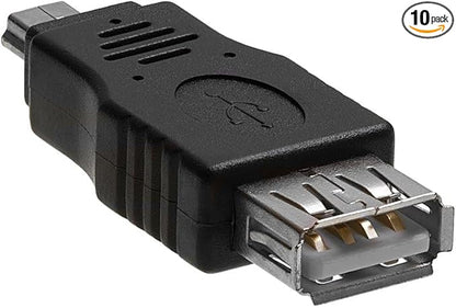 Cmple Mini USB 2.0 Male to USB 2.0 Female Adapter, Black