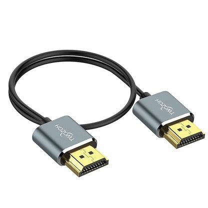 Twozoh Slim 4K HDMI Cable 1FT 10 Pack, Ultra Thin & Flexible Skinny HDMI to HDMI 2.0 Cord Support 4K/60HZ 18gbps Laptop, Monitor, PS5, PS4, Xbox One, Fire TV