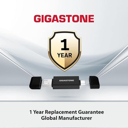 GIGASTONE SD Card Reader 2-Pack, 5-in-1 USB-A/USB-C Card Reader, Dual Slot for SD/Micro SD/SDHC/SDXC, Compatible with Laptop, PC, iPhone16/15, MacBook Pro/Air, iPad Pro, Android