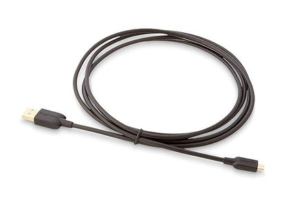 Amazon Basics USB-A to Micro USB Charging Cable, 480Mbps Transfer Speed with Gold-Plated Plugs, USB 2.0, 6 Foot, Black