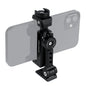 Arnarkok Metal Phone Tripod Mount with Rotatable Cold Shoe Mount