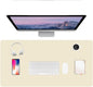 PU Leather Desk Pad Protector Gaming Mouse Pad Non Slip Desk Mat for Keyboard and Mouse Waterproof Desk Writing Pad for Office and Home Desk Accessories(Beige, 23.6 * 11.8)