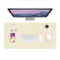 PU Leather Desk Pad Protector Gaming Mouse Pad Non Slip Desk Mat for Keyboard and Mouse Waterproof Desk Writing Pad for Office and Home Desk Accessories(Beige, 47.2 * 17.7)