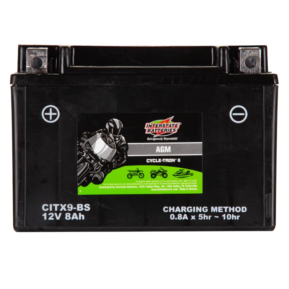 Interstate Batteries YTX14AH-BS Powersports Battery 12V 12Ah 210CCA AGM