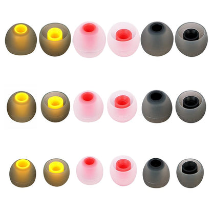 TSZYYM Earbud Tips Ear Bud Tips Soft Anti Slip Washable and Reusable Silicone Replacement Earbud Tips Fit Most in-Ear Earbuds(Inner Hole 3.8mm -5.1mm) 18pcs S M L