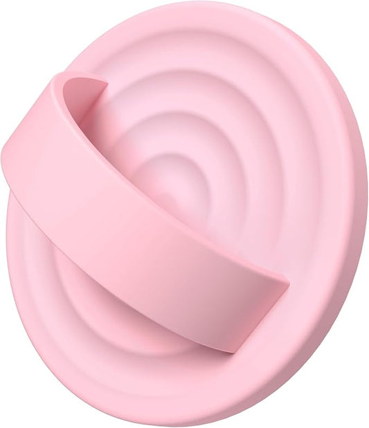 COFFKER Magnetic Phone Ring Grip Holder, Silicone Finger Loop Grip, Compatible with MasSafe, Back of Phone for iPhone Pro Max/Plus/16/15/15/14/13/12 Series, Pink