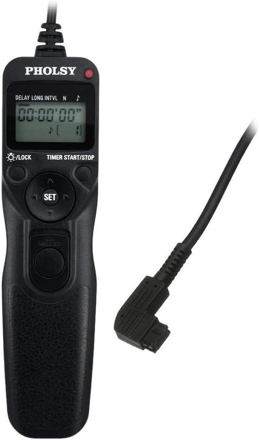 PHOLSY S6 Timer Remote Control Cable with Intervalometer for Sony