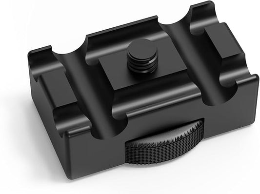 Camera Cable Clamp for Tethering, Aluminum Alloy DSLR Cable Clip with 1/4" Screw Mount, Cable Management Tool for USB and HDMI Fixing for Photography and Video Shooting（Black）