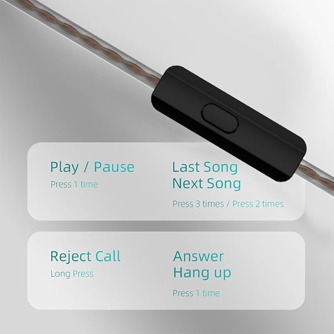 keephifi KZ EDX Pro in Ear Monitors with Microphone KZ IEM Earphones Dual DD HiFi Stereo Sound Wired Earphones Noise Cancelling Earbuds for Musicians Singer Audiophiles (White, with Mic)