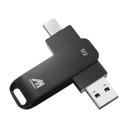 MMOMENT 512GB Portable SSD, MU P50 USB-C & USB-A, Up to 530MB/s