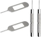 4 Pcs SIM Card Removal Openning Tool Tray Eject Pins Needle Opener Ejector Compatible with All iPhone Apple iPad HTC Samsung Galaxy Cell Phone Smartphone Watchchain Link Remover (Style F)