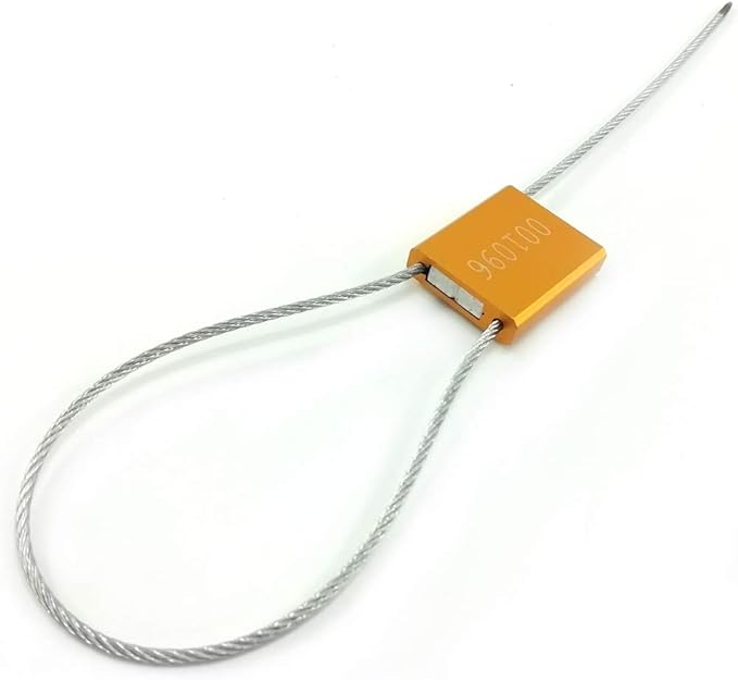 Tamper Evident Pull Tite Security Cable Seals Alumium Alloy Shipping Container Tags ISO 17712 Standard (Pack of 100, Yellow)