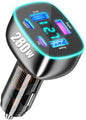 5 Port USB C Car Phone Charger with Voltage Display Dual PD 30W Super Fast for MacBook iPhone 16 15 Pro Max Samsung 100W Max Super for Huawei/Android Phones Cigarette Lighter Adapter with Volt Meter