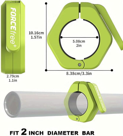 Barbell Clips (Pair), Barbell Clamps, Quick Release Olympic Barbell Clamps with Anti Slip TPR Grip, Barbell Collars for Secure Weightlifting & Powerlifting
