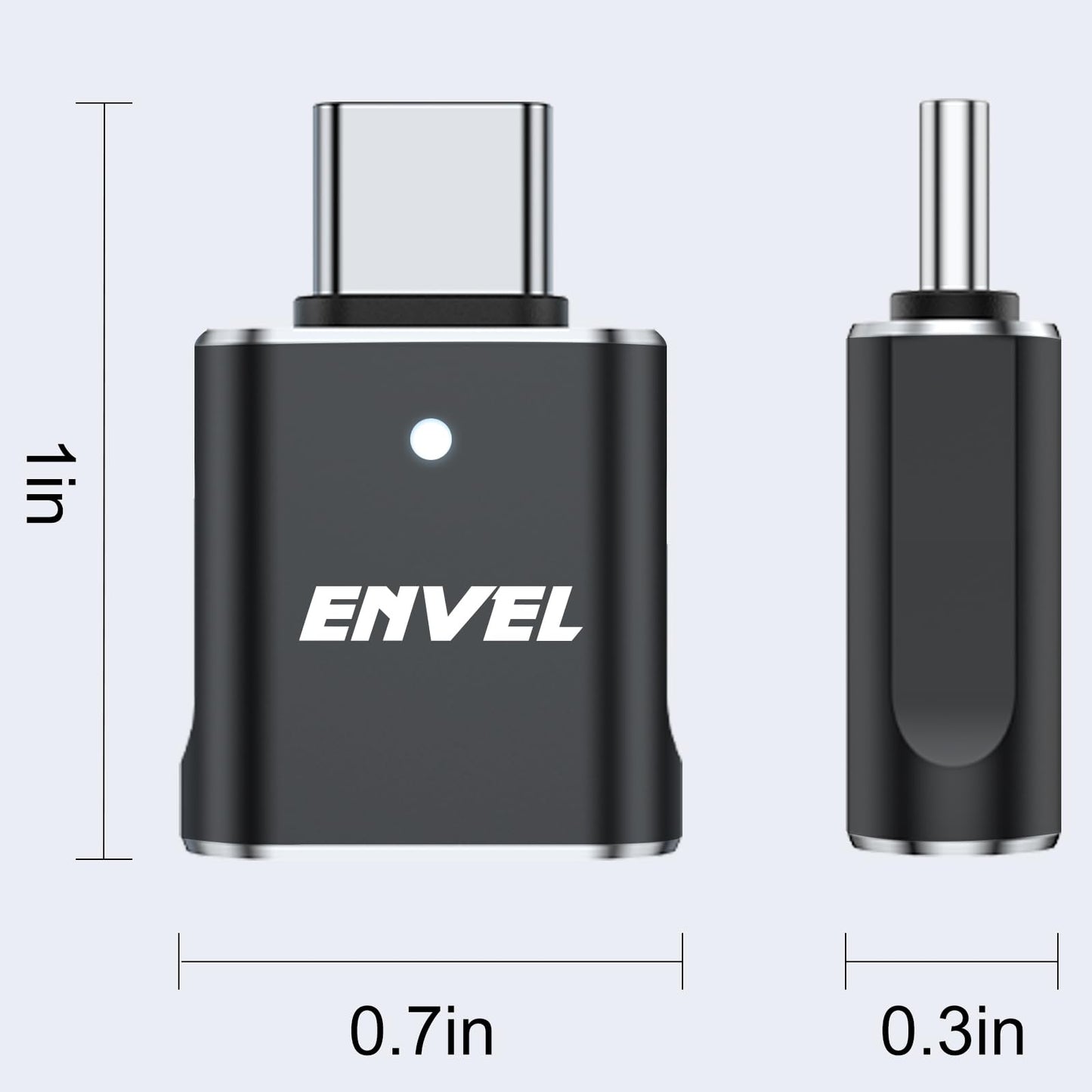 ENVEL 𝟒𝐏𝐚𝐜𝐤 𝐔𝐩𝐠𝐫𝐚𝐝𝐞𝐝 USB C to USB Adapter, 10 Gbps Type-C Male to USB3 Female OTG Converter, Compatible with Apple iWatch iPhone 17 16 15 Galaxy S24 iPad Air 4 5 Mini 6