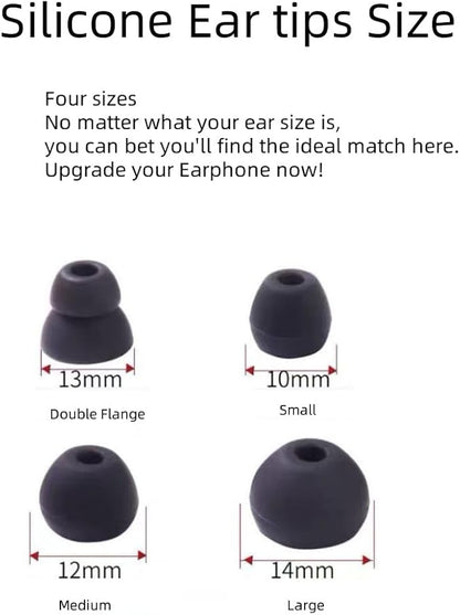 Replacement Ear Tips for Beats Urbeats2.0 Tour2.0 ibeats Beats x, Beats Flex Secure Fit for Powerbeats Pro Silicone Earbuds Washable Sweat-Resistant Noise Isolation 8 Pairs (Red)