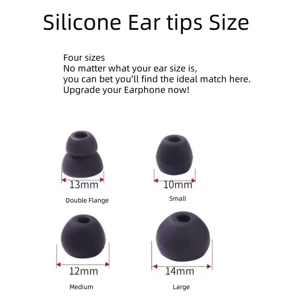 Aginkgo Replacement Ear Tips for Beats Urbeats2.0 Tour2.0 ibeats Beats x, Beats Flex Secure Fit for Powerbeats Pro Silicone Earbuds Washable Sweat-Resistant Noise Isolation 8 Pairs (Black)