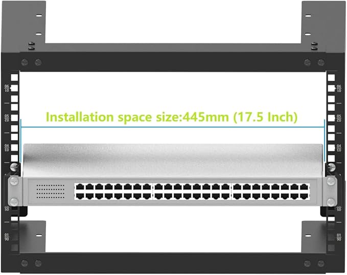 Jingchengmei 2U Server Rack Depth Extender - 4-Inch Deep -Recessed Rack Mount Adapter Kit for Network Rack (2UEXB)…