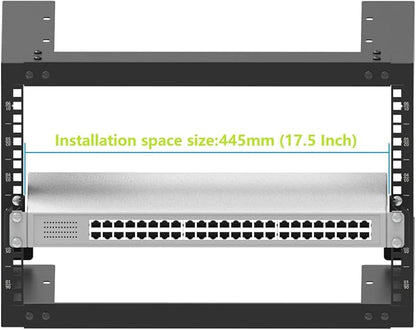 Jingchengmei 2U Server Rack Depth Extender - 4-Inch Deep -Recessed Rack Mount Adapter Kit for Network Rack (2UEXB)…