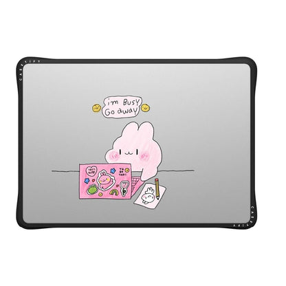 CASETiFY Impact MacBook Air 13.6" (M2-M5) Case [Cushioned Impact Corners/Scratch-Resistant/Anti-Slip Grip] - Clear Black