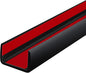Rubber Edge Trim, Self Adhesive U Channel Edge Trim, Big Size U Shaped Trim, Edge Banding for Plywood, Woods, Shelf, Cabinet, Countertop, Fit for 1/2", Length 20Ft, Black