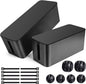 Cable Management Box, 2 Pack Large & Medium Cable Organizer Box with 17 PCS Cable Management Set, Cord Organizer Box to Hide Surge Protector on Desk or Floor (Black)