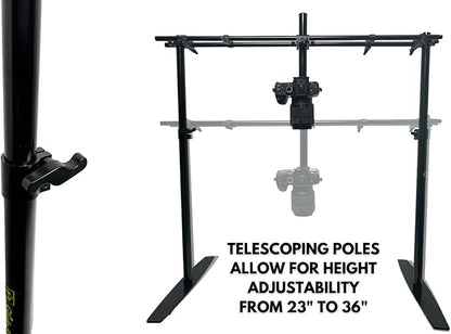 Glide Gear OH 200 Overhead Rig – DSLR, Smartphone – Modular, Adjustable, Flat Lay Mount, All-Metal Build