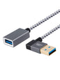 CableCreation Short USB 3.0 Extension Cable 1FT, Left Angle Extender Cord