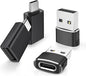 Elebase 4Pack USB to USB C Adapter with Type C Male to 3.0 Female Adaptor,Thunderbolt 4 to Type A OTG Converter for iPhone 16 15 14 Pro Max，Mouse,Keyboard,Samsung S25,iPad,iWatch 10 9,Car,AirPods