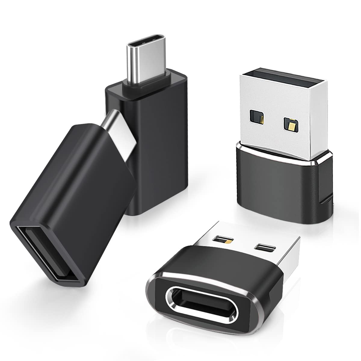 Elebase 4Pack USB to USB C Adapter with Type C Male to 3.0 Female Adaptor