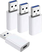 OTG Adapter【4-Pack】 USB-C Female to USB-A Male Adapter USB to USB C Adapter,Compatible with iPhone 16 15 14 13 12, Car, Apple MagSafe Watch Mini Wall Plug,iPad,Galaxy,Pixel 7 6 5,CarPlay etc