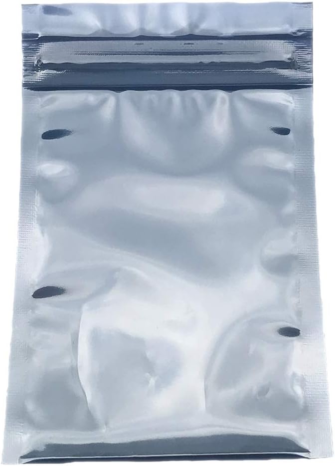 Daarcin 100pcs 3.15X4.72in/8X12cm Anti Static Bags,ESD Bags Resealable for HDD with 100pcs Labels, Antistatic Bag for Hand Drive or Varieties of Electronic Device
