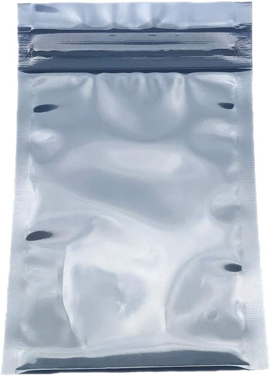 100pcs 3.15X4.72in/8X12cm Anti Static Bags,ESD Bags Resealable for HDD with 100pcs Labels, Antistatic Bag for Hand Drive or Varieties of Electronic Device