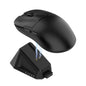 AJ159P MC Wireless Gaming Mouse, 12000 DPI, Tri-Mode 2.4G/Bluetooth/Wired, Magnetic RGB Charging Dock, 56g Ultra-Light, Programmable 6 Buttons - Perfect for Gaming, Work & Travel (Black)