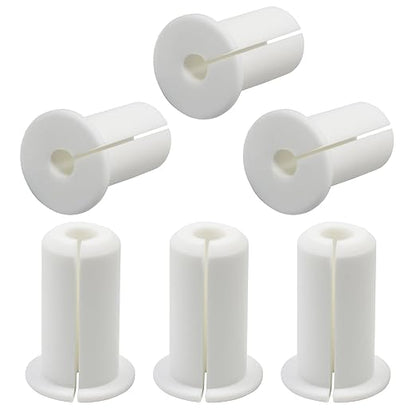 EASYEAH 6pc Starlink Cable Grommet 3/4" Silicone Waterproof Wall Hole Pass Through Split Cable Bushings for TV Wire Ethernet Cord, Starlink Cable Routing Kit Accessories, 38mm/1.5" Ht, White
