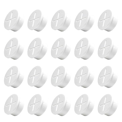 20Pcs Desk Grommet, 1" (25mm) White Silicone Cord Hole Cover, Flexible Rubber Wire Grommets, Wall Grommets for Cables Management, Table, Countertop, Cabinets and Furnitures Wire Organizer