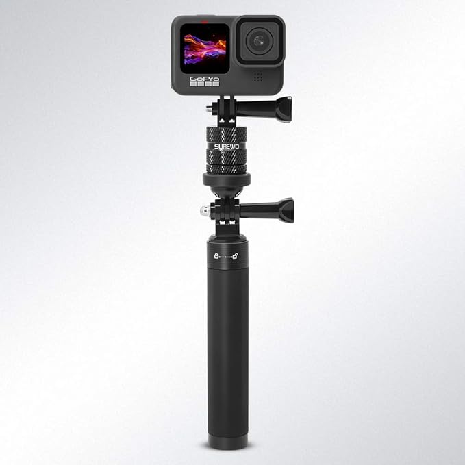 Aluminum 1/4 inch 20 Camera Mount, 360 Degree Rotation Tripod Mount Adapter Compatible with GoPro Hero 13/12 Black, Hero 11/10/9/8/7/6 Black,DJI Action4/3, Xiaoyi 4K and Other Standard 1/4 Accessories