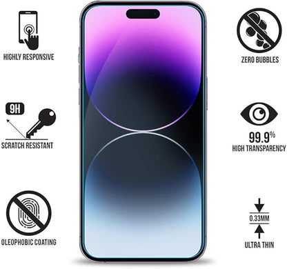 Screen Protector for iPhone 14 Pro Max Blue Light Screen Protector 6.7inch. Anti Blue Light Tempered Glass Film for iPhone 14 Pro Max 3 Pack