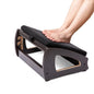 StrongTek Wooden Under Desk Footrest, 4 Heights, 400 lb, Anti-Slip, Black